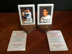 Hamilton Dream Team Porcelain Topps Trading Card Set - Willie Mays + Duke Snider