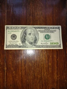 Circulated 100 dollar bill ⭐ Note - Picture 1 of 6