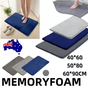 Soft Rug Absorbent Memory Foam Bath Mat Non-slip Bathroom Floor Shower Carpet - Picture 1 of 21
