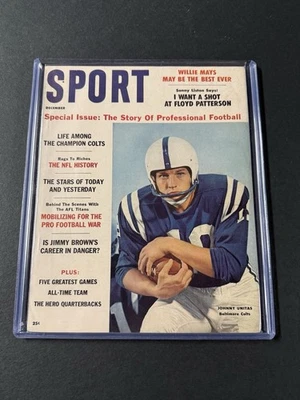 Johnny Unitas en portada ~ revista deportiva (diciembre 1960) *SIN ETIQUETA* COLTS-HOF Foto 1 de 4
