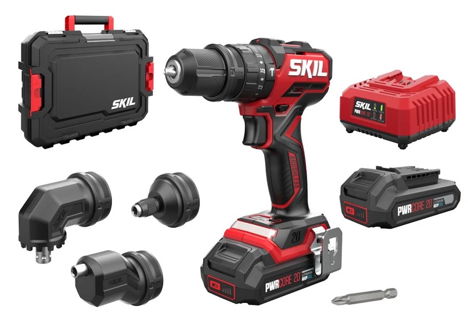 Perceuse à percussion sans fil Skil 20V 3076 HC + 4 embouts (2x2,0 Ah) - Photo 1/1