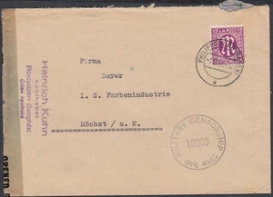 Deutschland 1945 (Bizone) - Brief "PHILIPOSBURG". Zensiert.......(EB) AR-11189 - Bild 1 von 2