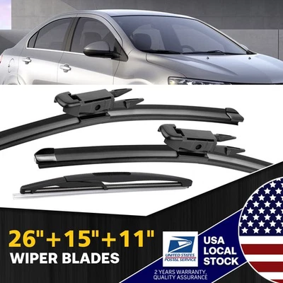26"&15"&11"quality Windshield Wiper Blade Wiper Arm For Chevrolet Aveo 2012-2017 - Image 1 of 4