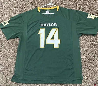 Camiseta de fútbol verde Pro Edge Baylor University #14 Bears para hombre talla XL Foto 1 de 4