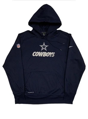 达拉斯牛仔耐克NFL Onfield服装ThermaFit连帽衫女式M蓝色和白色 — 第 1/4 张图片