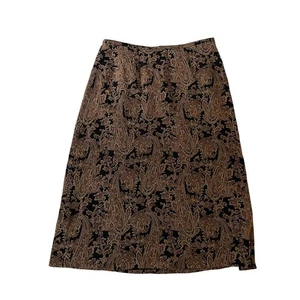 Vtg Y2K 2000s Dark Paisley Maxi Skirt Plus Size 16 Fairy Grunge Whimsygoth - Picture 1 of 7