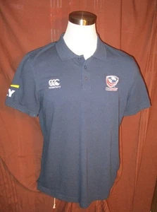 USA Eagles Rugby Men's Polo Shirt, Jersey, Blue, Canterbury, Size XL, EUC - Picture 1 of 9