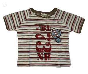 TIMBERLAND BOYS SHIRT - STRIPED SZ 6 9 MONTHS - TOP TEE GRAPHIC KIDS TODDLERS - Picture 1 of 1