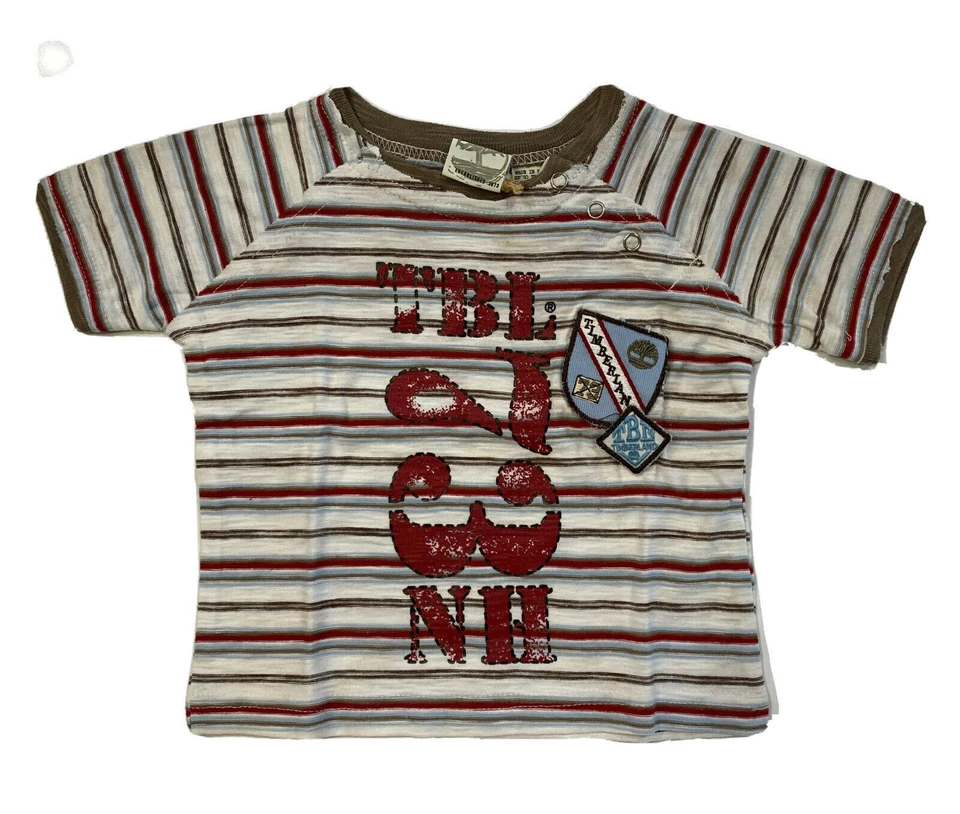 CAMISA TIMBERLAND NIÑOS - RAYAS TALLA 6 9 MESES - TOP TEE GRÁFICO NIÑOS PEQUEÑOS Foto 1 de 1
