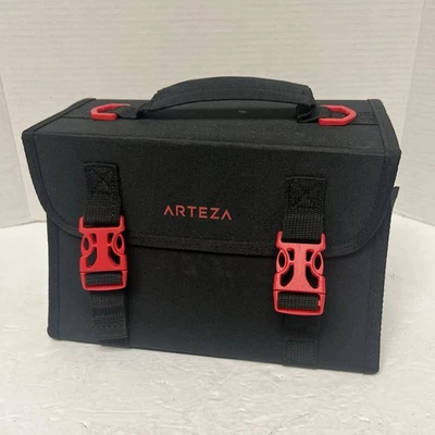 Arteza  Black & red Case w/108 slots for brush pens etc..... - Image 1 of 4