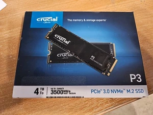 Crucial P3 4TB NVMe Solid State Drive M.2-2280 - Excellent, 99% Health - Afbeelding 1 van 3
