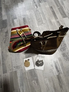 Authentic 100% (2x)Wayuu Mochila Colombian Bag Large Size Gorgeous Bright Colors - Picture 1 of 5