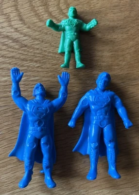 Lote de 3 minifiguras Keshi Superman DC 1979 Superhéroes de colección Japón Foto 1 de 4