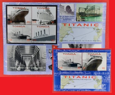 2012 Tonga 1178-1179 MNH Sinking of the Titanic Ships ZAYIX 072122SL03M - Image 1 of 3