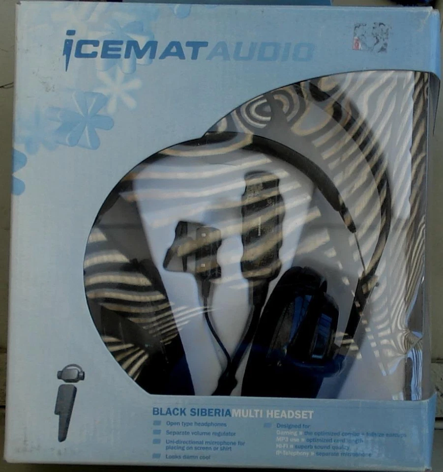 Icemat Audio Black Siberia Multi Headset - In Box - NOT WORKING, FOR PARTS ONLY - Image 1 of 1