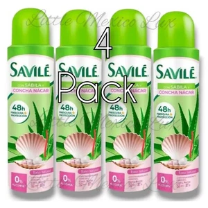 4 Pck Desodorante Aclarante Whitening Deo Savilé Tono Sábila+Concha Nácar 150ml - Picture 1 of 7
