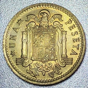1966 1 Una Peseta Coin (69 on Star) Spain Franco  - Picture 1 of 2