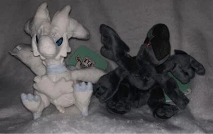 Pokemon fit Reshiram & Zekrom Plush Stuffed Toy Set Sitting Cuties - Picture 1 of 4