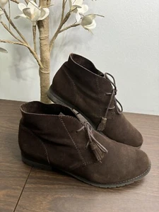 Bjorndal Womens Size 10 Dark Brown Suede Ankle Boots Tassels - Picture 1 of 10