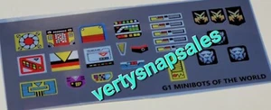 Transformers G1 Repro Stickers For G1 ESTRELA / ANTEX MINIBOTS - Bild 1 von 1