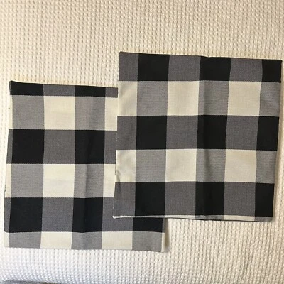 Set Of TWO Buffalo Check Plaid Throw Pillow Covers  (18” X 18”) Farmhouse Decor - Image 1 of 3