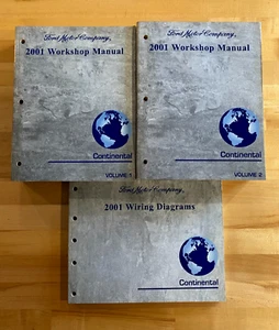 2001 Ford OEM Lincoln Continental Workshop Manual Volume 1 & 2 & Wiring Diagrams - Picture 1 of 2