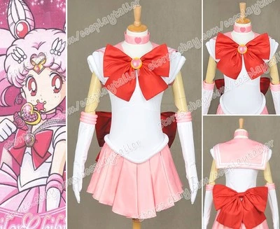 Sailor Moon Cosplay Sailor Mini Moon Chibiusa Rini Costume Anime Sweet Dress New - Image 1 of 4