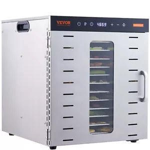 VEVOR 10 Trays Food Dehydrator Machine Stainless Steel 1000W Jerky Fruit Drying - Picture 1 of 12