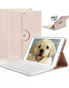 Wireless Keyboard Case Removable Bluetooth iPad Mini 1/2/3 (Light Gold Pink) - Picture 1 of 6