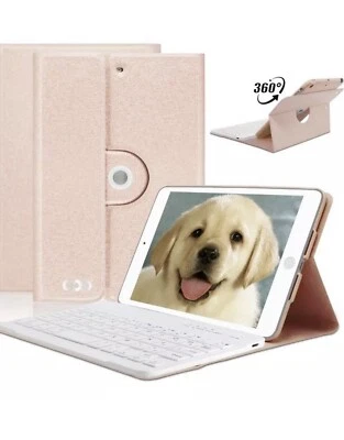 Funda Teclado Inalámbrico Extraíble Bluetooth iPad Mini 1/2/3 (Rosa Dorado Claro) Foto 1 de 4
