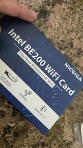 Nicgiga BE200 NGW, Bluetooth 5.4, 5800Mbps M.2/NGFF Network Support Windows - Picture 1 of 4