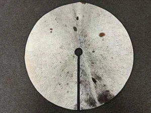 Falda de árbol de Navidad 100 % cuero de vaca decoraciones occidentales sal pimienta - Imagen 1 de 1