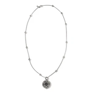 JOHN HARDY Moon Door Black Sapphire Pendant Necklace in Sterling Silver - Picture 1 of 6