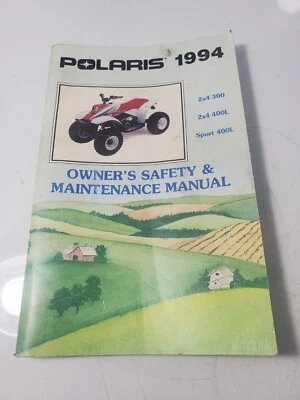 1994 Polaris Manual de Segurança e Manutenção do Proprietário 2x4 300, 2x4 400L, Sport 400L - Imagem 1 de 2