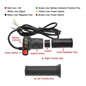 E-Bike Elektrofahrrad 36V/48V Gasgriff mit Batterieanzeige - Bild 1 von 11