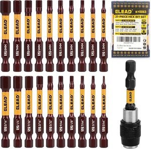 Allen-Wrench Hex Drill Bit Set: 21PCS Durable Impact Allen Key Set, Long-Lasting - Picture 1 of 12