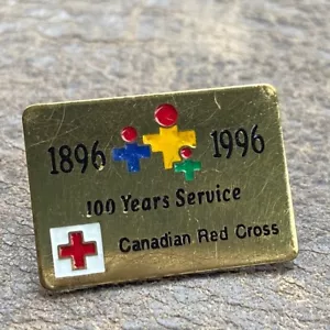 Canadian Red Cross 100 Years Service 1896-1996 Lapel Pin - Picture 1 of 2