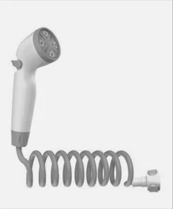 Rinse Ace 3-Spray Single Handheld Adjustable Shower Head in White Dog Bath 94566 - Picture 1 of 1