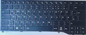 Teclado DE QWERTZ Fujitsu Siemens LifeBook U747 U748 E448 E548 con retroiluminación nuevo - Imagen 1 de 2