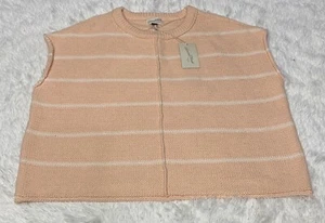 Universal Thread Womens Knit Sleeveless Blouse Coral Striped Size XL NWT - Picture 1 of 7
