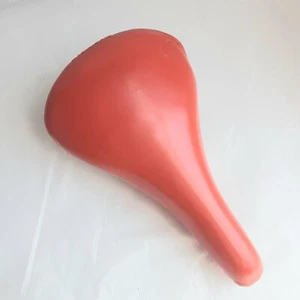 Vintage Mesinger Schwinn BMX Seat Old School BMX Padded ORANGE 70s 80s OG - Picture 1 of 8