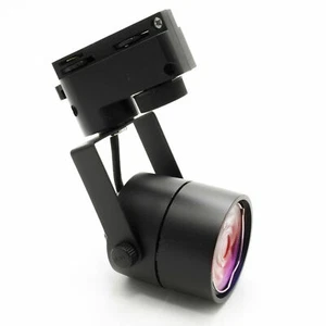 Faro track monofase illuminazione binario nero spot LED 8W GU10 negozio locale - Imagen 1 de 6