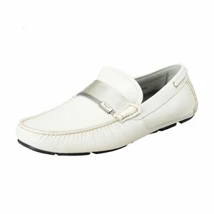 Salvatore Ferragamo Men's "Rio" Pebbled Leather Driving Moccasins Shoes   - Picture 1 of 8