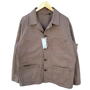Uniqlo Utility Jacket Chore Button Up Multi-Pocket Japanese Brown Men's Large - Picture 1 of 6