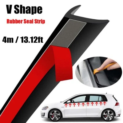4M For Hyundai V-Type Door Side Window Trim Edge Moulding Seal Strip Rubber - Image 1 of 4