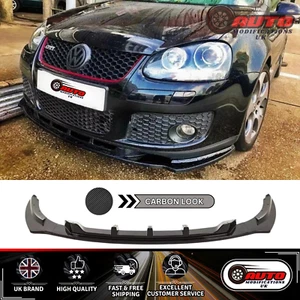 VW Golf MK5 GTI GT TDI Front Splitter Spoiler Body Kit Carbon Fibre 2003-2008 - Picture 1 of 9