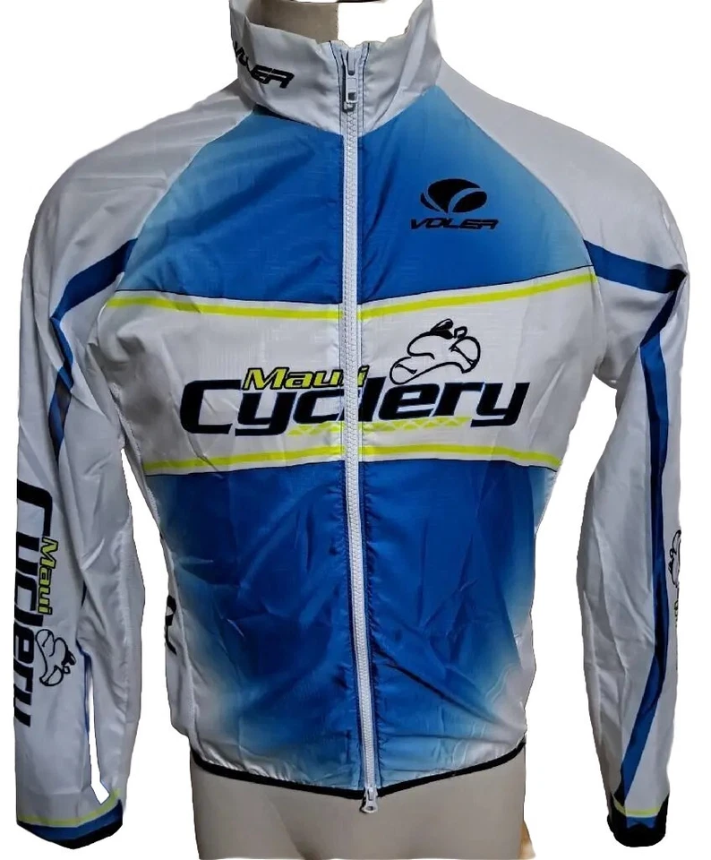 CHAQUETA CORTAVIENTOS MAUI CYCLERY LIGHT ~ UNISEX M ~ BLANCO/AZUL VOLER ~ Usada (En muy buen estado) Foto 1 de 1