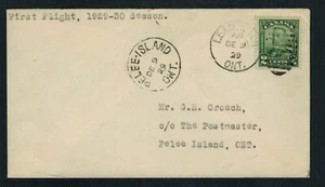 Canada First Flight Cover Dec 9, 1929 Leamington Ont to Pelee Island, Ont. VF - Picture 1 of 2