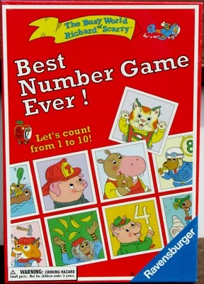 Richard Scarry Best Number Game Ever Counting, Memory, Ages 4-8 1-6 Players MINT - Image 1 of 4