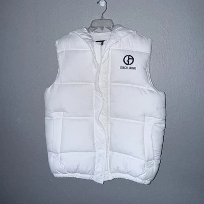 Giorgio Armani men’s Snowy White Puffer Vest - Image 1 of 4